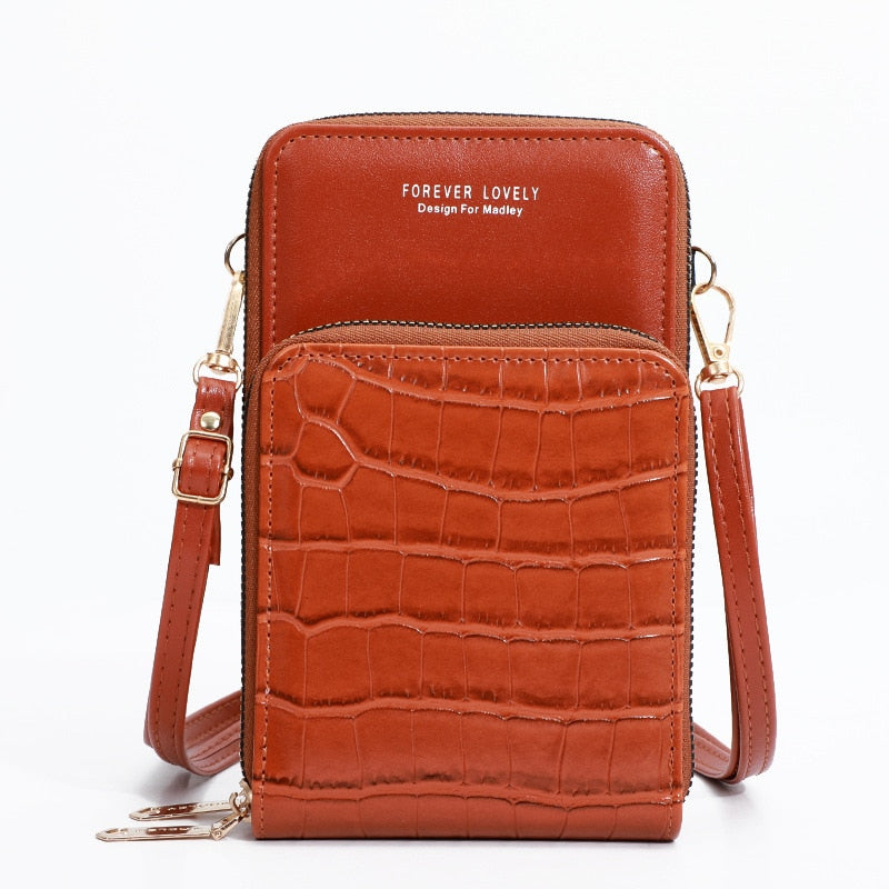 Hot Sell Mobile Phone Bags With Metal Opening Crossbody Bags Women Mini PU Leather Shoulder Messenger Bag For Girls Gift