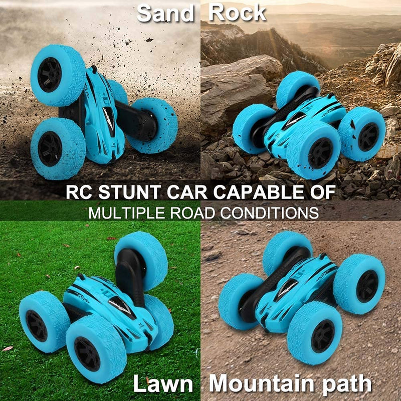Roclub 4WD RC Car 2.4G Radio Remote Control Car 1:24 Double Side RC Stunt Cars 360° Reversal Vehicle Model Toys For Children Boy