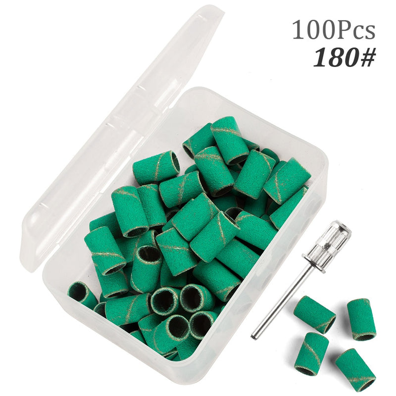 100pcs 80''/120''/180" Nail Art Sanding Bands Gel Polish Remover Tool Accessory for Electric Nail Machine Nail Drill Bits