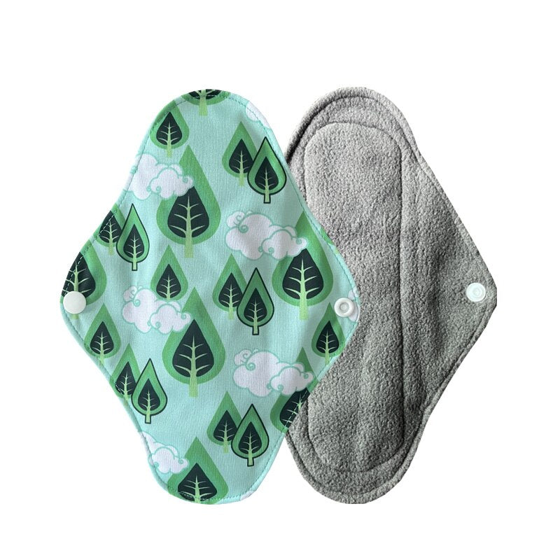 1 Pcs Natural Bamboo Charcoal Sanitary Pads For Normal Reusable Cotton Protection Female Sanitary Napkin