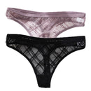 2PCS/Set Lace Sexy G-String Thongs Transparent Women&