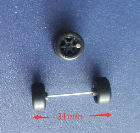 4PCS 1/64 Scale Alloy Car Model 5.2mm/11mm Size Rubber Tires + Wheels + Axles for Modified 1:64 Matchbox/Domeka/HW Model Cars