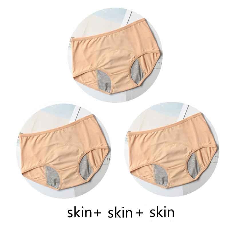 3pcs Leak Proof Menstrual Panties Physiological Pants Women Underwear Period Comfortable Waterproof Briefs