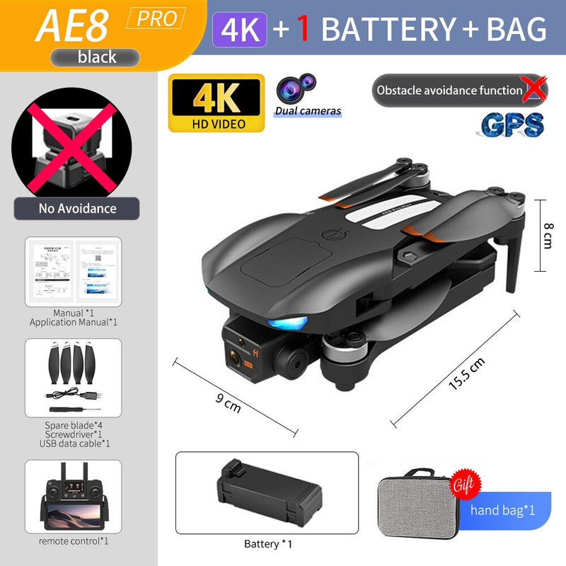 2022 NEW Drone 4k Profesional GPS 360 Degree Obstacle Avoidance Brushless Motor Quadcopter 8K HD Aerial Photography RC Dron Toy
