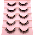 2022 New 5 pairs natural false eyelashes fake lashes long makeup 3d mink lashes eyelash extension mink eyelashes short eyelashes