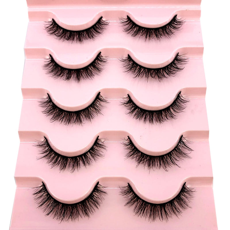 2022 New 5 pairs natural false eyelashes fake lashes long makeup 3d mink lashes eyelash extension mink eyelashes short eyelashes