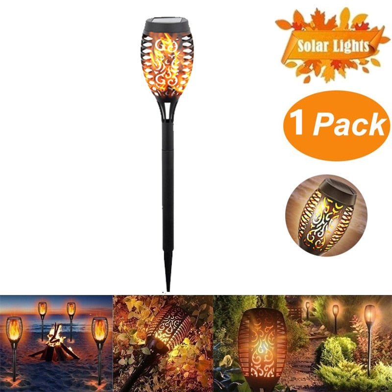 12LED Solar Garden Light Flickering LED Landscape Light IP65 Waterproof Lawn Lamp Path Lighting Solar Outdoor Light