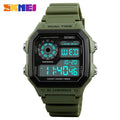 Wholesale 10pcs/ lot  Men&#39;s Sports Watch Square Dual Time LED Digital Watches Male Clocks Relojes Deportivos