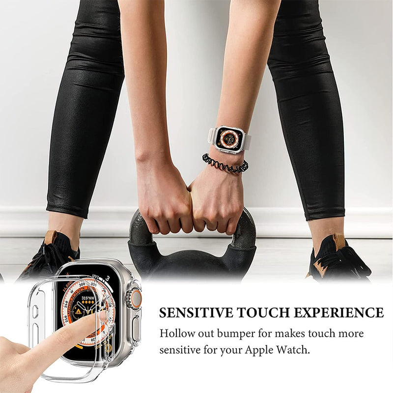 Watch Cover For Apple Watch Ultra 49mm Hard PC Protective Case Hollow Frame Bumper for iwatch Ultra 49mm SmartWatch