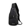 Men Anti Theft Chest Bag Shoulder Bags USB Charging Crossbody Package School Short Trip Messengers Bags Men&#39;s Leather Sling Pack