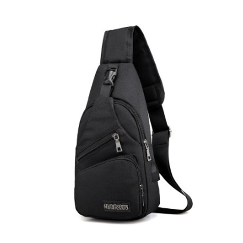 Men Anti Theft Chest Bag Shoulder Bags USB Charging Crossbody Package School Short Trip Messengers Bags Men&