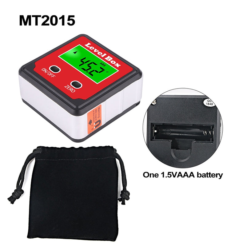 RZ Angle Protractor Universal Bevel 360 Degree Mini Electronic Digital Protractor Inclinometer Tester Measuring Tools MT2010