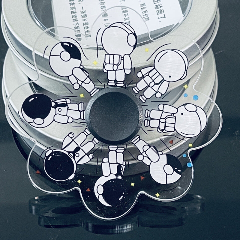 Hand Spinner Gyro Anti Stress Cartoons Animal Animation Running Comic Pattern Rotating Fingertip Spinning Toys Fidget Toys