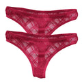 2PCS/Set Lace Sexy G-String Thongs Transparent Women&#39;s panties Low-Waist Female Underpants Mesh Perspective Briefs Lingerie M-XL