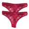 2PCS/Set Lace Sexy G-String Thongs Transparent Women&