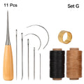 Leather Craft Sewing Kit Waxed Thread Hand Quilting Needles Sewing Awl for Beginner Leather Upholstery Repair, Stitching, Sewing