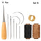 Leather Craft Sewing Kit Waxed Thread Hand Quilting Needles Sewing Awl for Beginner Leather Upholstery Repair, Stitching, Sewing