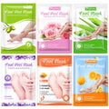 PUTIMI 6packs Exfoliating Foot Mask Feet Peeling Mask Spa Socks Smooth Dead Skin Remover Moisturizing Whitening Foot Mask