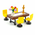 Food Building Blocks City Friend Accessories Bread Chips Roast Chicken Pizza Hot Dog Fish Fruit Carrot Basket Classic DIY Bricks
