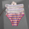 FINETOO 3Pcs/Set Colorful Stripes Panties Women&