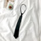 DAYIFUN White Shirts Women with Tie Japanese Style Preppy Students BF Oversized Blouse Simple Solid Loose Summer Top  L3204