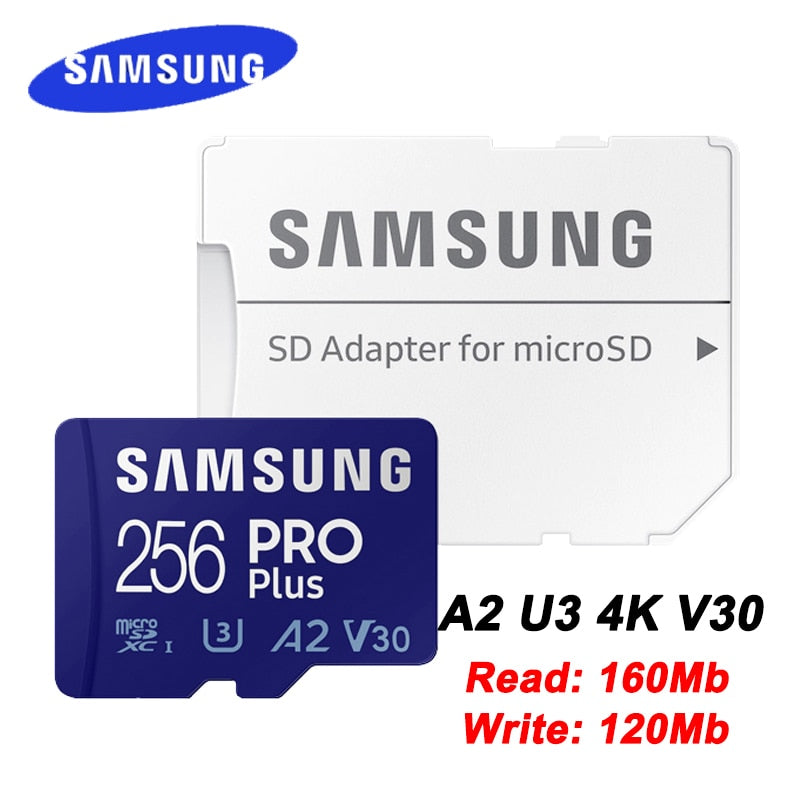 SAMSUNG EVO Plus Micro SD Card 128GB 64GB 512GB 256GB Micro SD Pro Plus Flash Memory Card SD Memory U1 U3 4K Microsd TF Cards