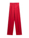 TRAF Women Chic Fashion Office Wear Straight Pants Vintage High Waist Zipper Fly Female Trousers Mujer