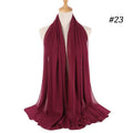 Hijab Scarf 72*175cm Plain Chiffon Scarves For Women Muslim Fasion Islam Clothing Headscarves Shawl For Ladies Headwrap Ramadan