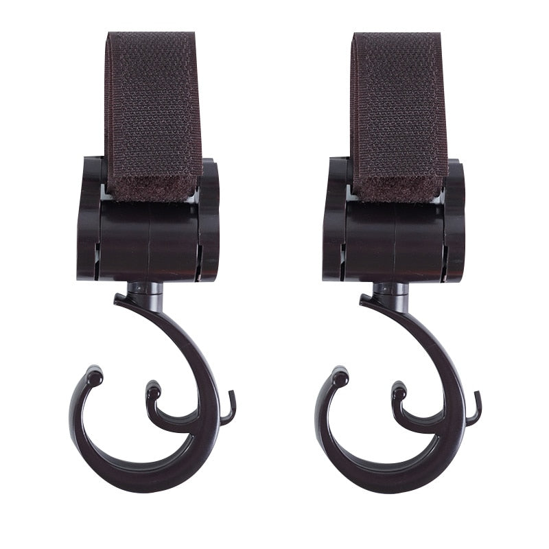 2pcs Baby Hanger Baby Bag Stroller Hooks Pram Rotate 360 Degree Baby Car Accessories Stroller Organizer Stroller Accessories