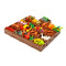 Food Building Blocks City Friend Accessories Bread Chips Roast Chicken Pizza Hot Dog Fish Fruit Carrot Basket Classic DIY Bricks