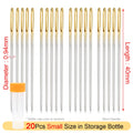 Leather Crafts Sewing Needle,Round Head Blunt Pint,Pointed Prism Sharp Tool for Embroidery Stitching Gold Tail Big Eye Needles
