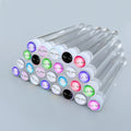 50pcs Reusable Eyelash Brush Tube Eye Lash Brush Eyebrow Brush Resin Drill Replaceable Mascara Wand Brushes Dust-proof