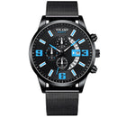 2022 Watches Mens Fashion Calendar Watch Men Business Stainless Steel Mesh Belt Quartz Wrist Watch Male Clock relogio masculino