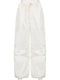 Sweetown Casual Baggy Wide Leg Sweatpants White Loose Drawstring Low Waist Streetwear Cargo Pants Womens Hippie Joggers Trousers