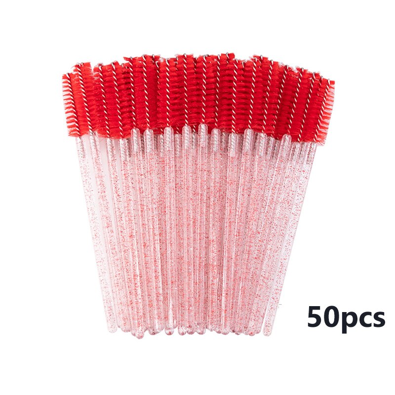Disposable Crystal Eyelashes Brush Comb 25/50Pcs Eye Lashes Extension Mascara Wands Makeup Professional Makeup Beauty Tool
