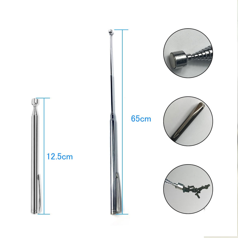 Mini Portable Telescopic Magnetic Pen Hand Portable Magnet Pick Up Tool Adjustable Pickup Rod Stick Picking Up Screws Nut Bolt