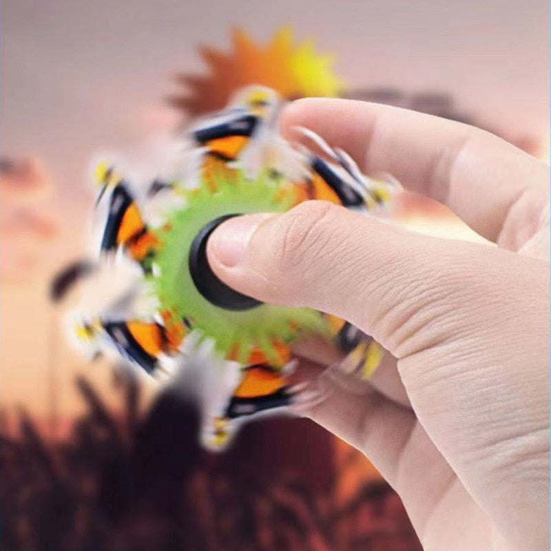 Cartoon Anime Ninjas Fidget Spinner Top 3D Dynamic Running Gyroscope Kawaii Stress Relief  Kid Decompression Toys Fingertip Gyro