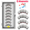 LEKOFO 8PCS 5 Magnets 3D Magnetic False Eyelashes Handmade Artificial Faux Cils Magnetic Natural Mink Eyelashes with Tweezers