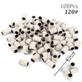100pcs 80''/120''/180" Nail Art Sanding Bands Gel Polish Remover Tool Accessory for Electric Nail Machine Nail Drill Bits