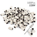 100pcs 80''/120''/180" Nail Art Sanding Bands Gel Polish Remover Tool Accessory for Electric Nail Machine Nail Drill Bits