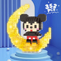 Disney DIY LinaBell assembly buildding blocks Goofy Pluto Anime Mini Action Figures Educational Toys kids Birthday Gifts