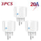 Aubess Smart Socket EU 16A/20A AC100-240V Wifi Smart Plug Power Outlet, Alexa Google Home Voice Control, For Tuya Smart Life APP