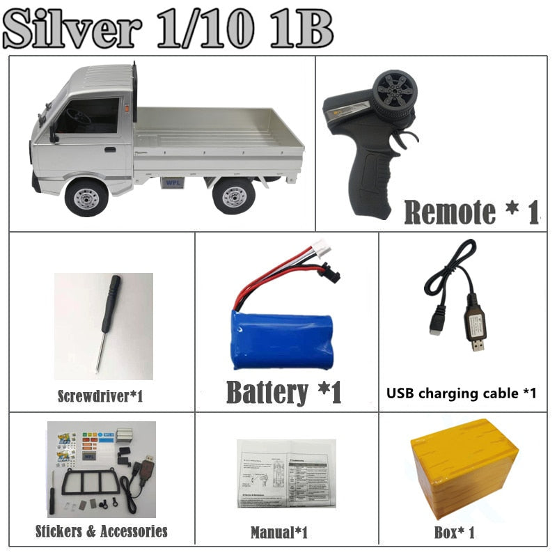 2022 Upgrade WPL D12 2WD RC Car,Toys ar 1000mAh Lithium Battery,High Performance 260 Motor,RC Drift Car For Boys Gifts