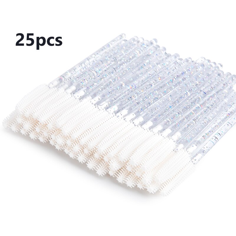 Disposable Crystal Eyelashes Brush Comb 25/50Pcs Eye Lashes Extension Mascara Wands Makeup Professional Makeup Beauty Tool