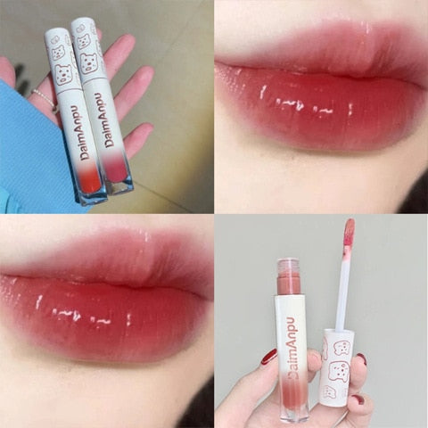Cute Lipgloss Bulk Moisturizer Lip Plumper Lip Gloss Cosmetics Reduce Lip Line Nutritious Liquid Lipstick Lips Tint Lip Glaze