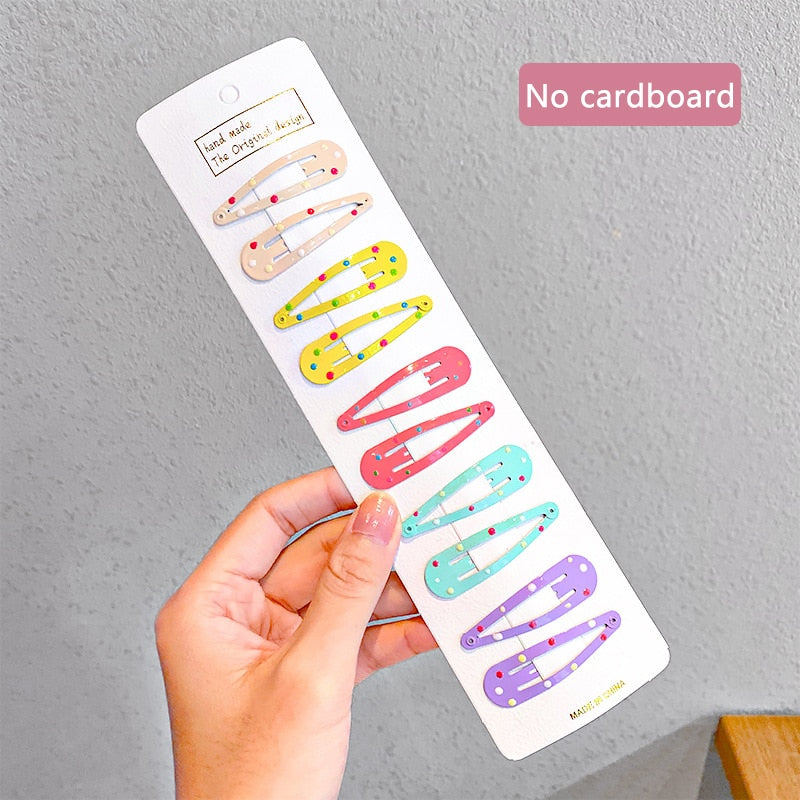 10pcs Snap Hair Clips for Girls Clip Pins BB Hairpins Color Metal Barrettes for Baby Children Women Girls Styling Accessories