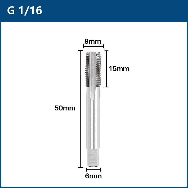 XCAN HSS Pipe Tap 1/8 1/4 3/8 1/2 3/4 1&#39;&#39; Metal Screw Thread Tap Threading Tools Hand Tools