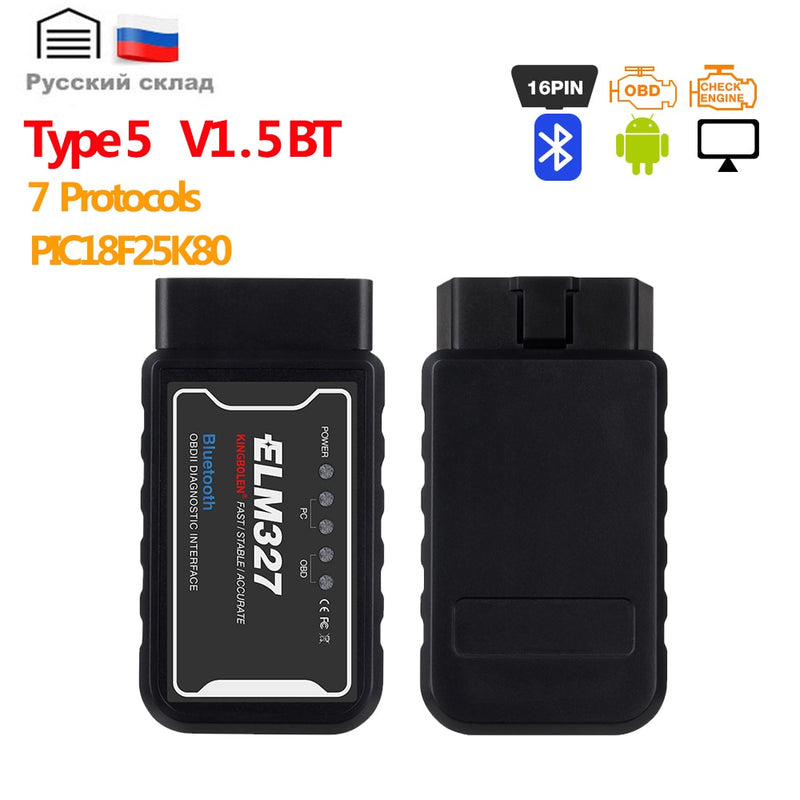 OBD2 Mini Scanner ELM327 Bluetooth V2.1 for Android Torque ELM327 V1.5 PIC18F25K80 Code Reader Car Scanner Auto Diagnostic Tool