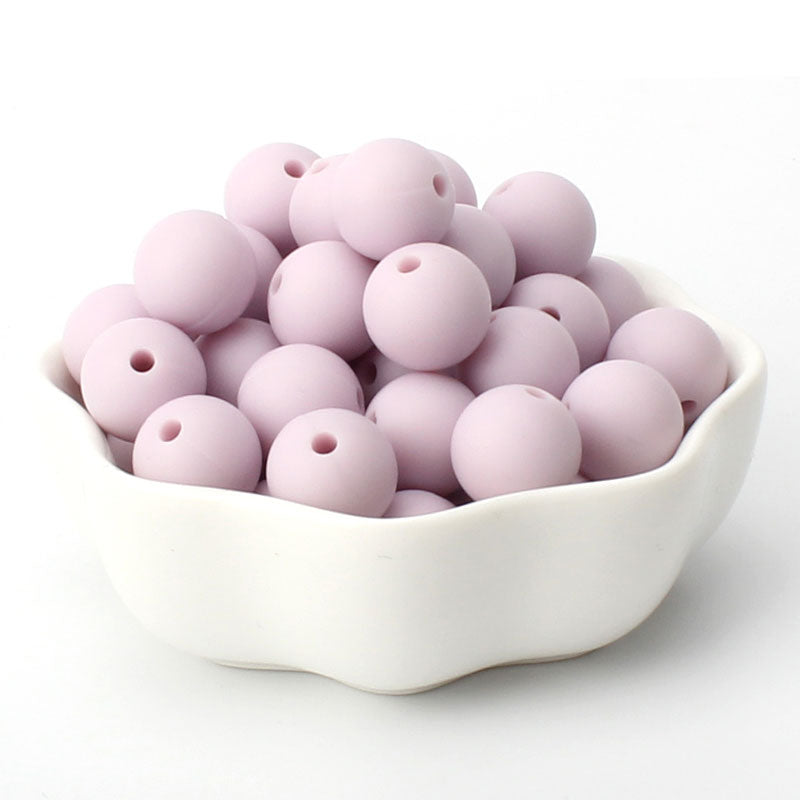 12mm 20pcs Silicone Baby Beads Round Teether Teething Beads DIY Pacifier Chain Necklace Pendant Toys BPA Free Baby Accessories