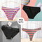FINETOO 3Pcs/Set Colorful Stripes Panties Women&